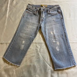 Old Navy distressed denim capris